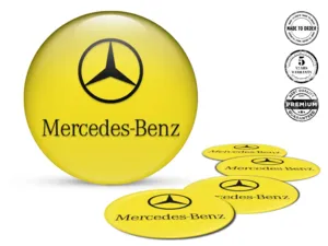 Mercedes Gewölbte Sticker Logo Harz-Radplaketten